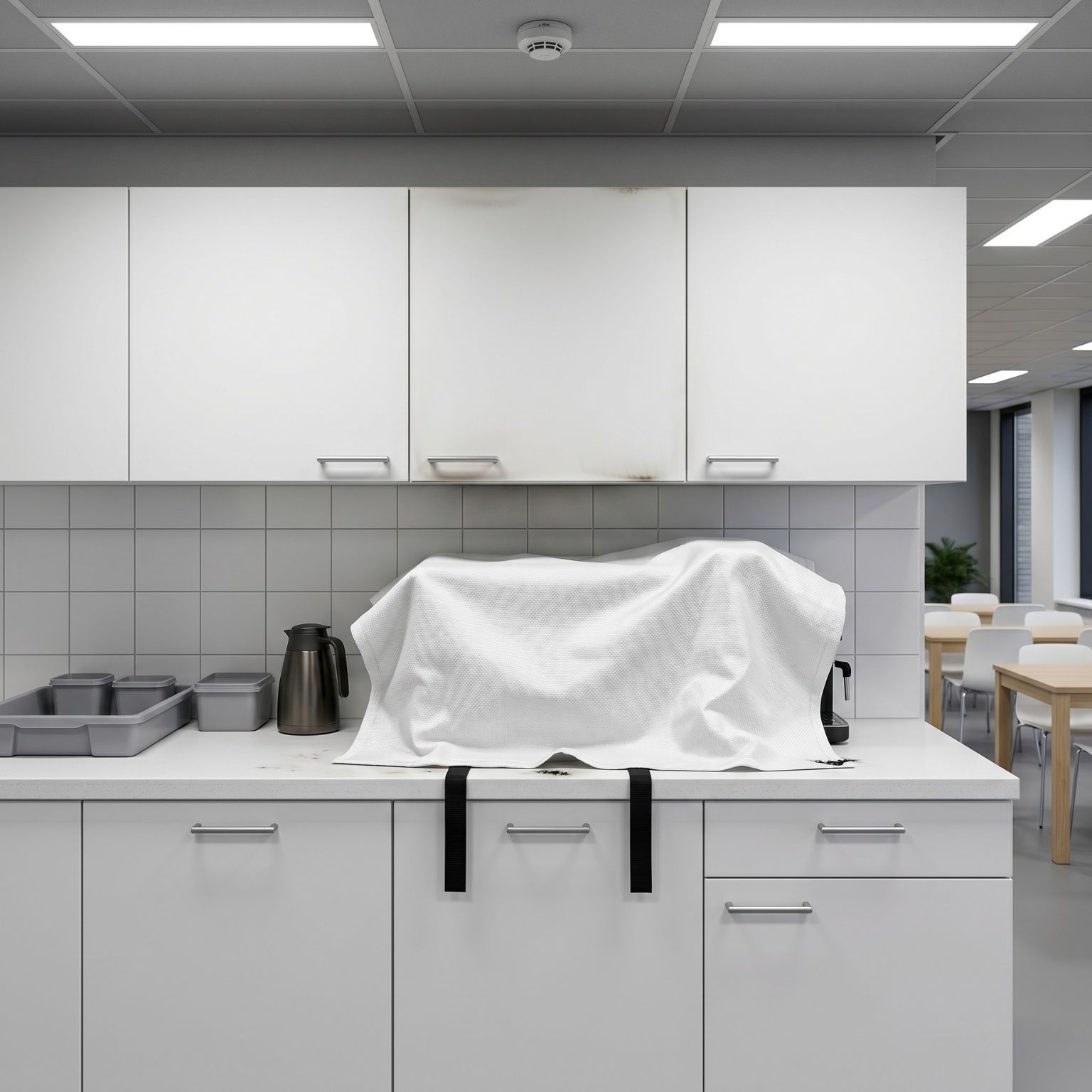 Kantine brand geblust